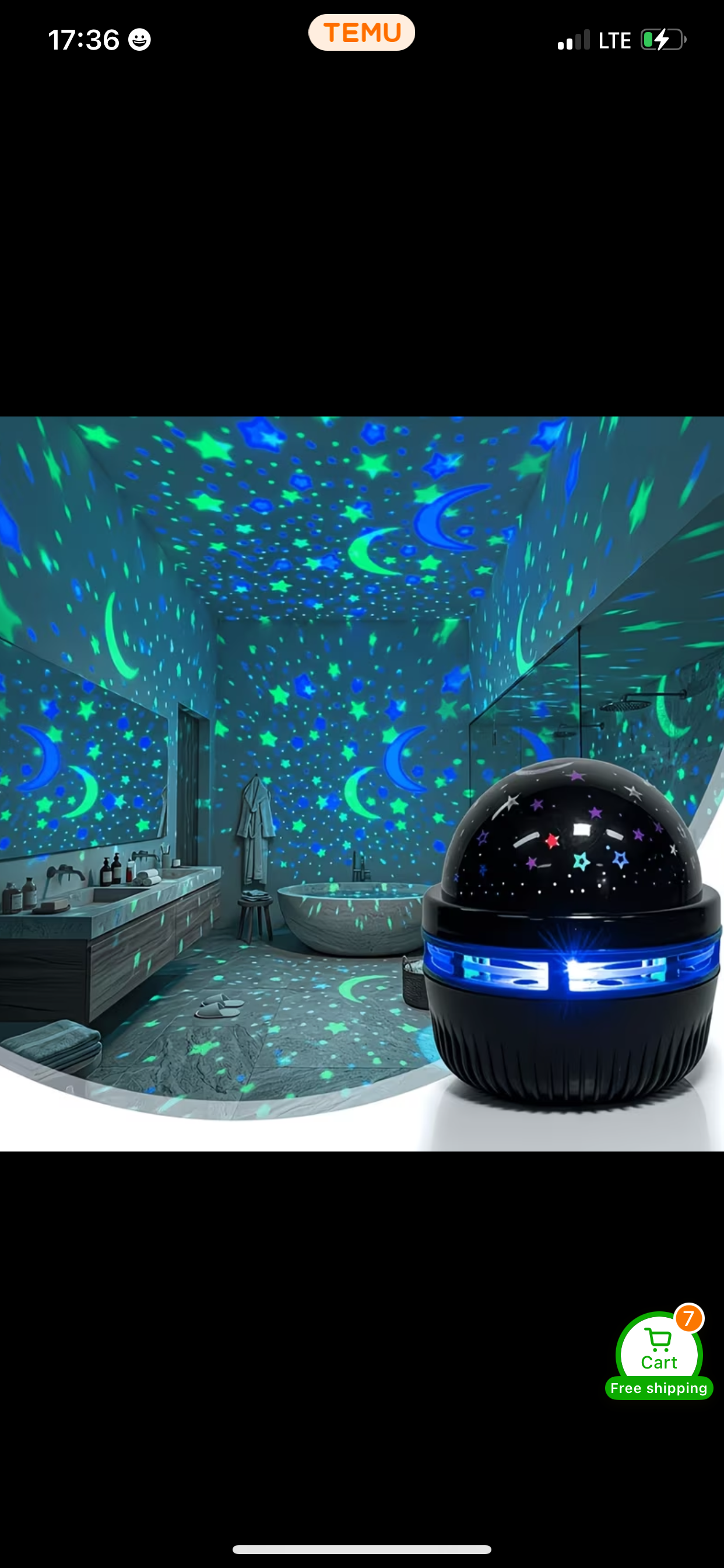 2-in-1 Rotating Starry Sky LED Projector Lamp – Colorful Cosmos Night Light & Ambient Bedroom Glow Ball