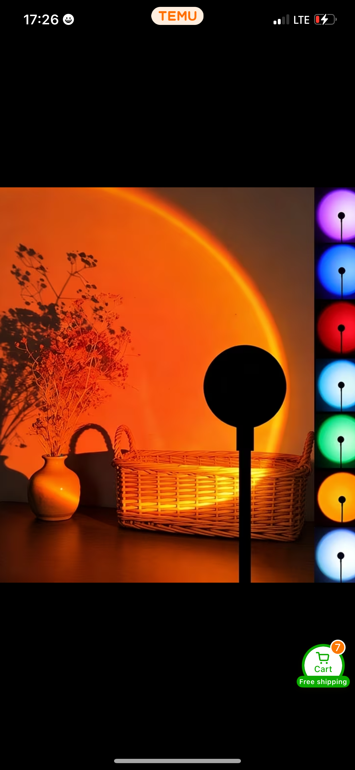 Golden Hour Sunset Projection Lamp – Romantic LED Ambient Desk Light for Photography & Bedroom Mood