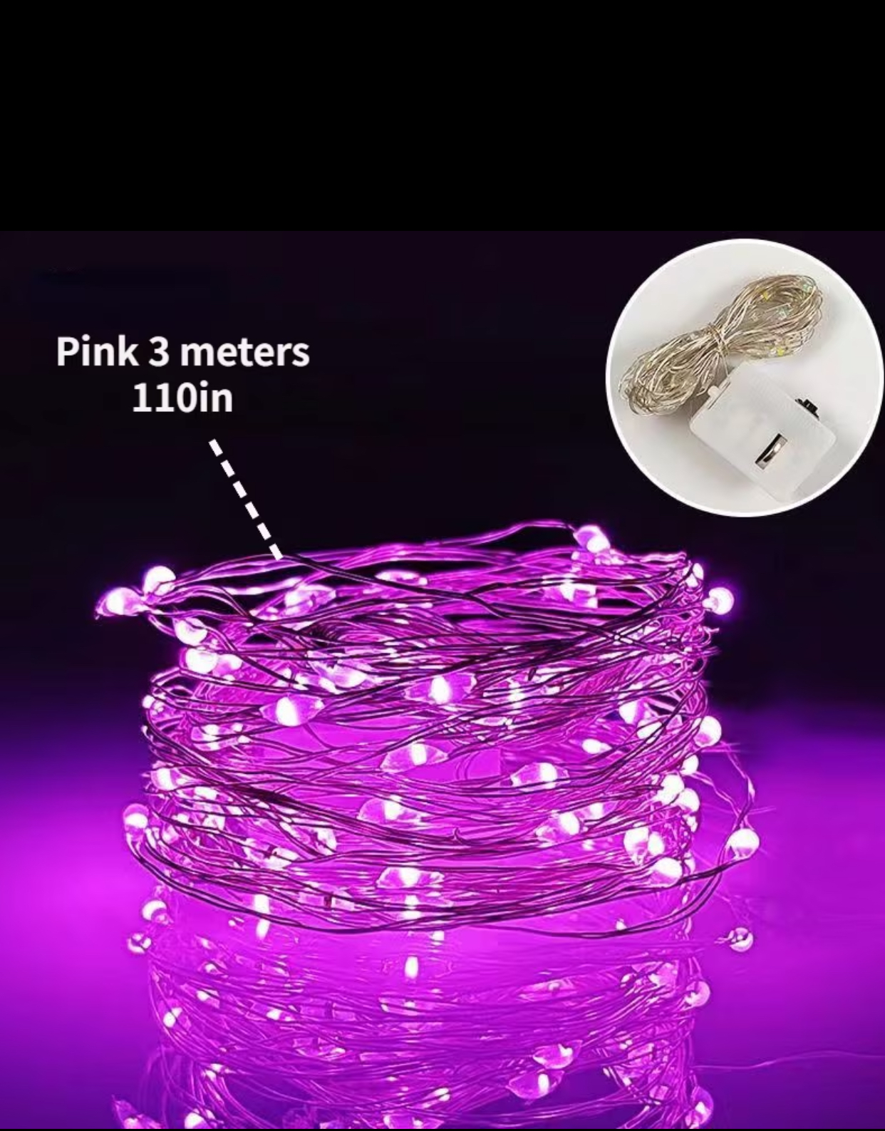 3-Meter Blue LED Copper Wire Fairy Lights – Flexible Battery-Operated Micro String Lights for Crafts & Decor 2