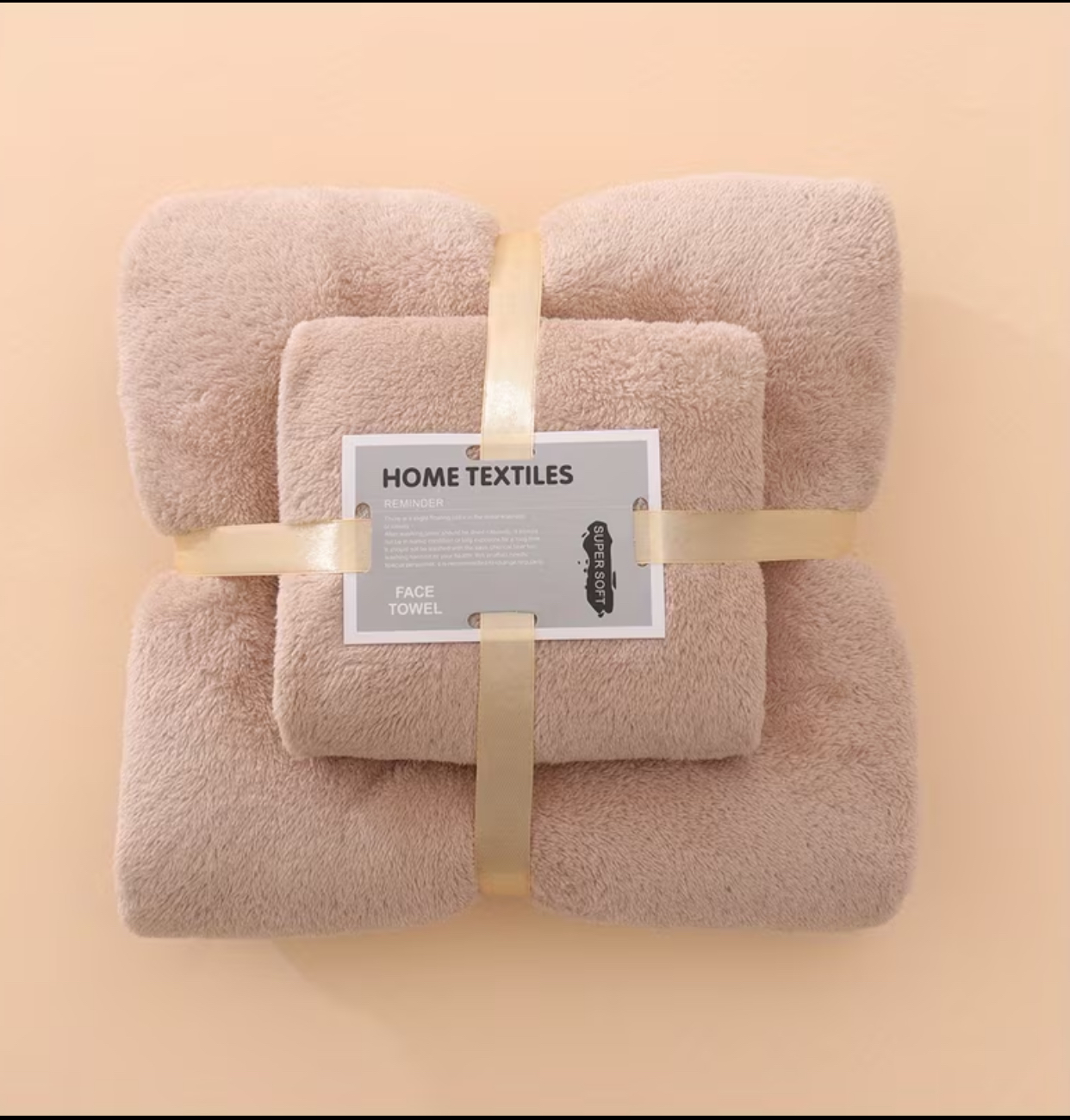 Home Textiles" 2-Piece Super Soft Bath Towel Set – Plush Coral Fleece Bath Towel & Face Towel Combo