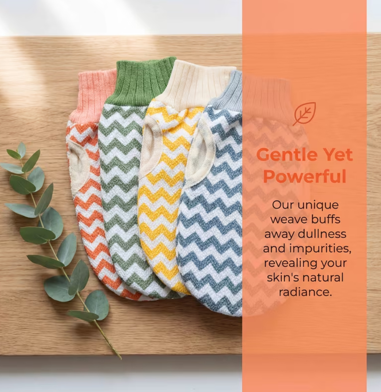 Chevron Knit Exfoliating Scrub Mitts – Textured Body Wash Gloves for Skin Buffing & Radiance 2