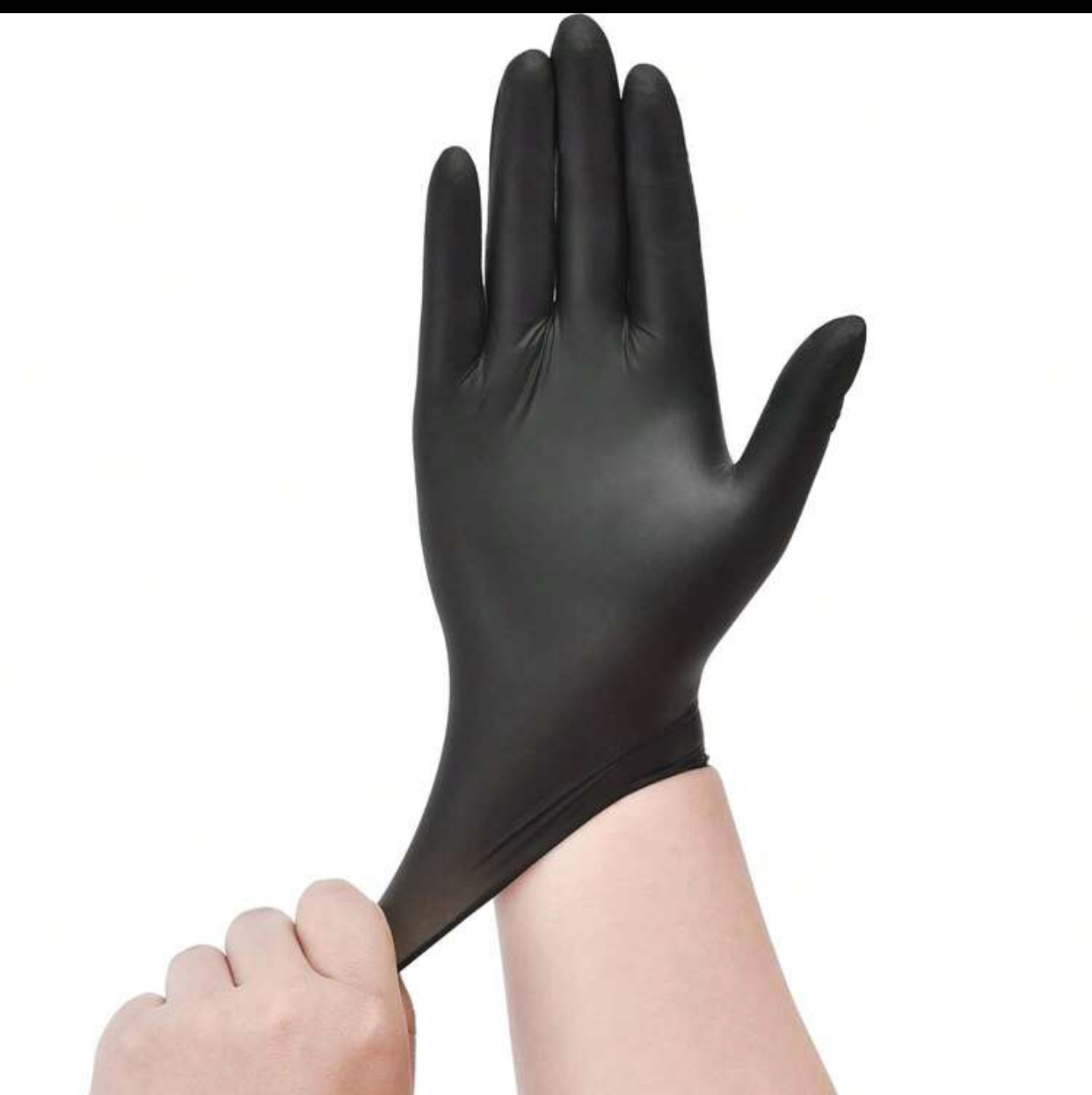 Disposable Black Nitrile Gloves – 100-Pack Powder-Free Examination and Cleaning Gloves 2