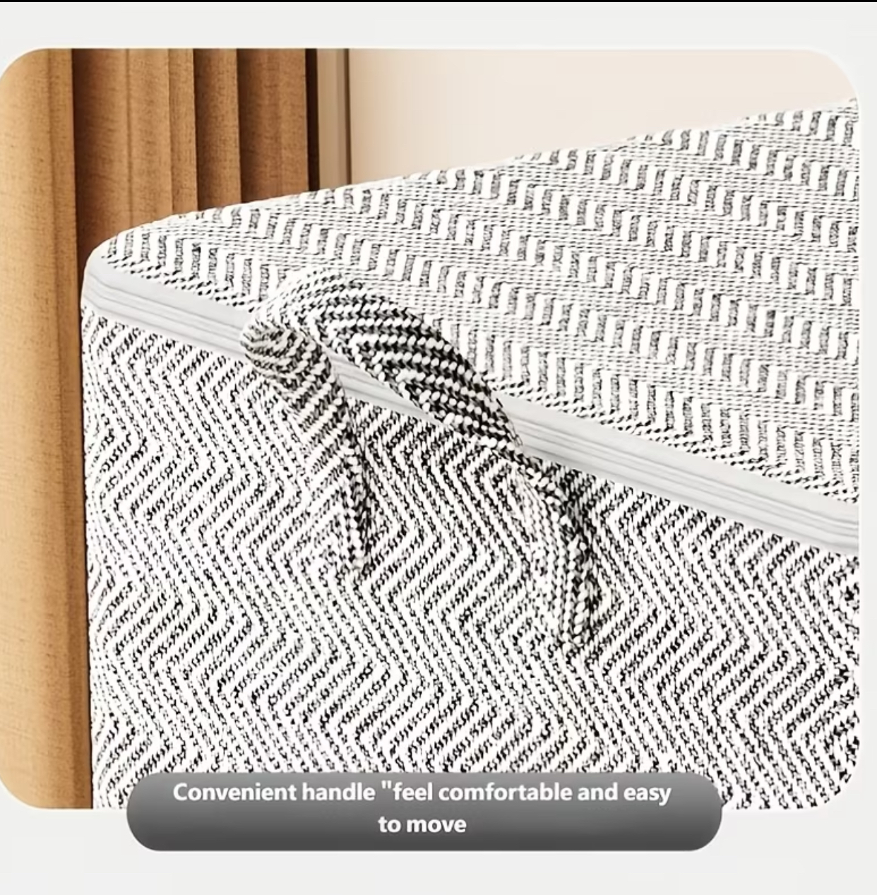4-Pack 30L Foldable Fabric Storage Cubes – Chevron Patterned Clothes and Linen Organizer Boxes 3