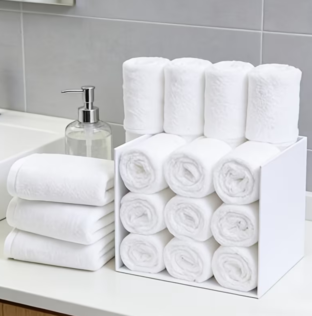 Ultra-Soft White Microfiber Washcloth Set (4-Pack) 2