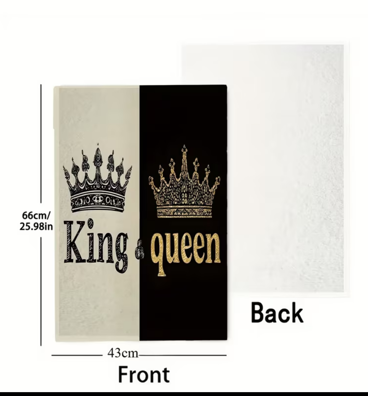 King & Queen Crown Accent Floor Mat (66 \times 43\text{ cm}) 3