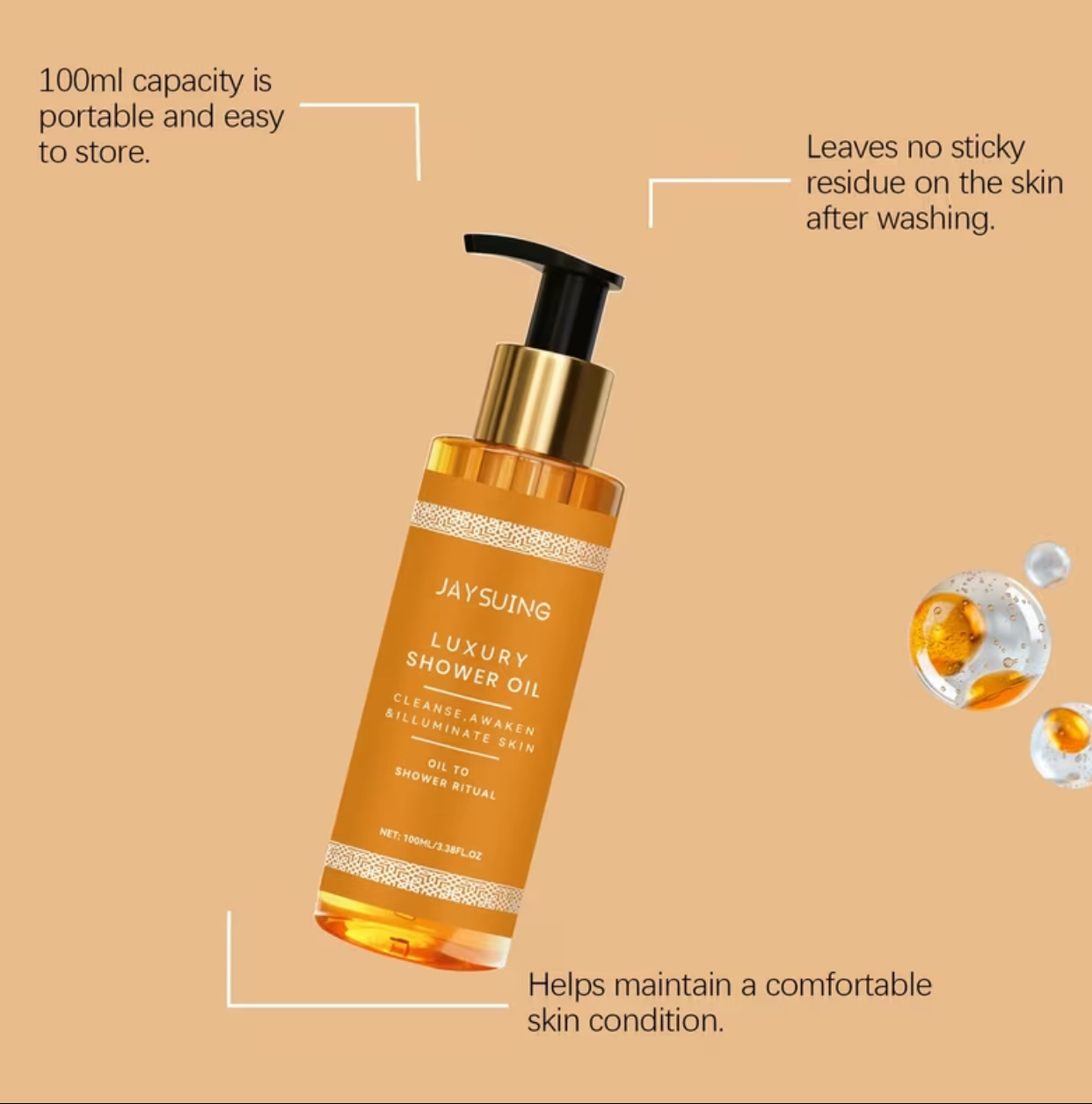 Jaysuing Luxury Shower Oil JAYSUING Luxury Cleansing and Illuminating Shower Oil 3