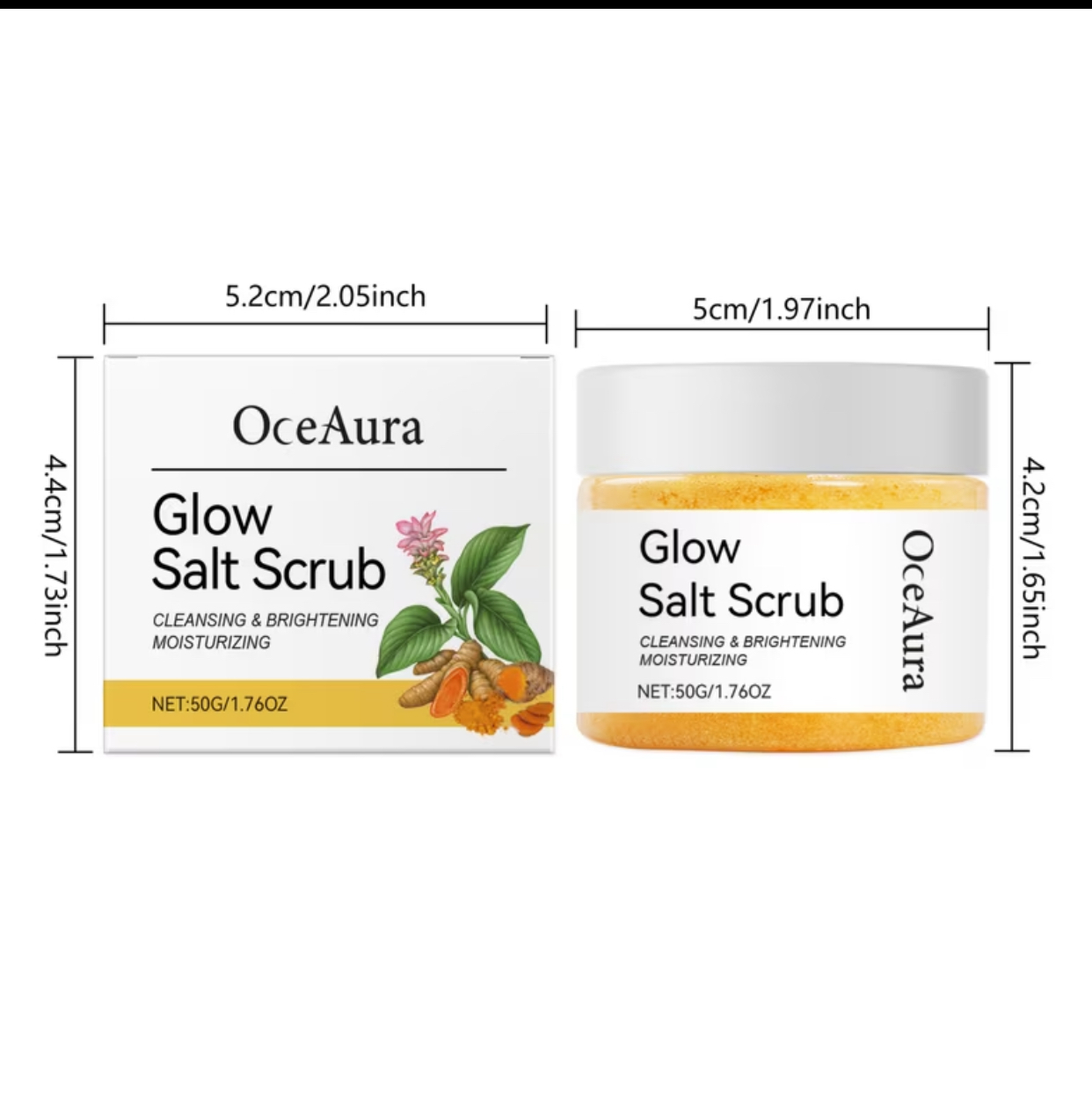 OceAura Glow Salt Scrub OceAura Turmeric Glow Salt Body Scrub (50g) 2
