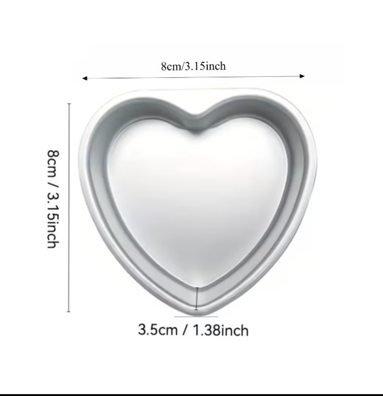 2-Piece Heart-Shaped Aluminum Cake Pan and Pastry Baking Mold Set 2