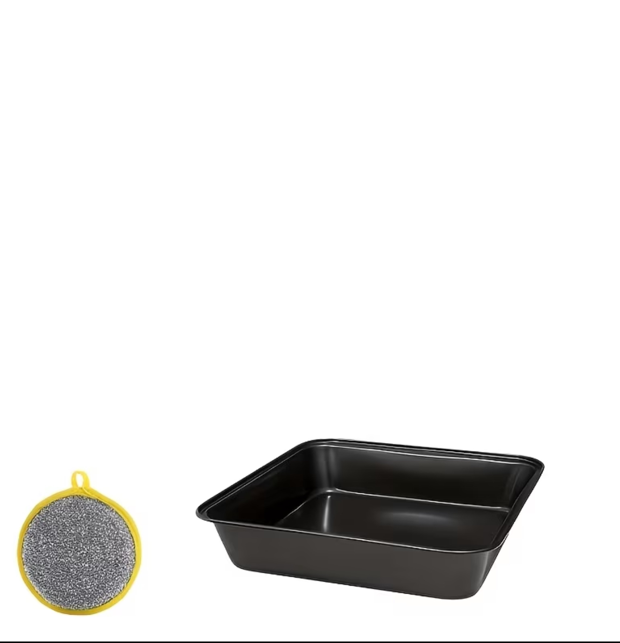 Non-Stick Square Carbon Steel Baking Pan with Heavy-Duty Scrubber Sponge 3
