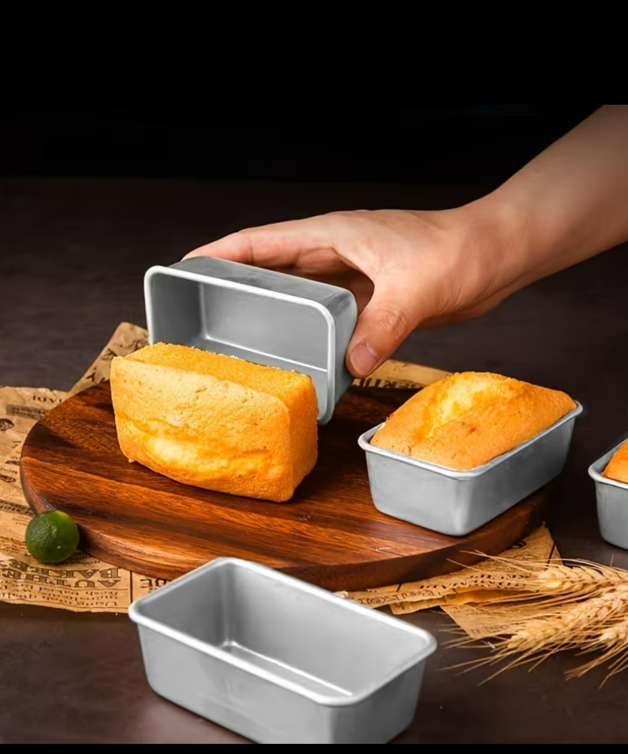 Mini Aluminum Loaf Pan Set for Individual Pound Cakes and Breads