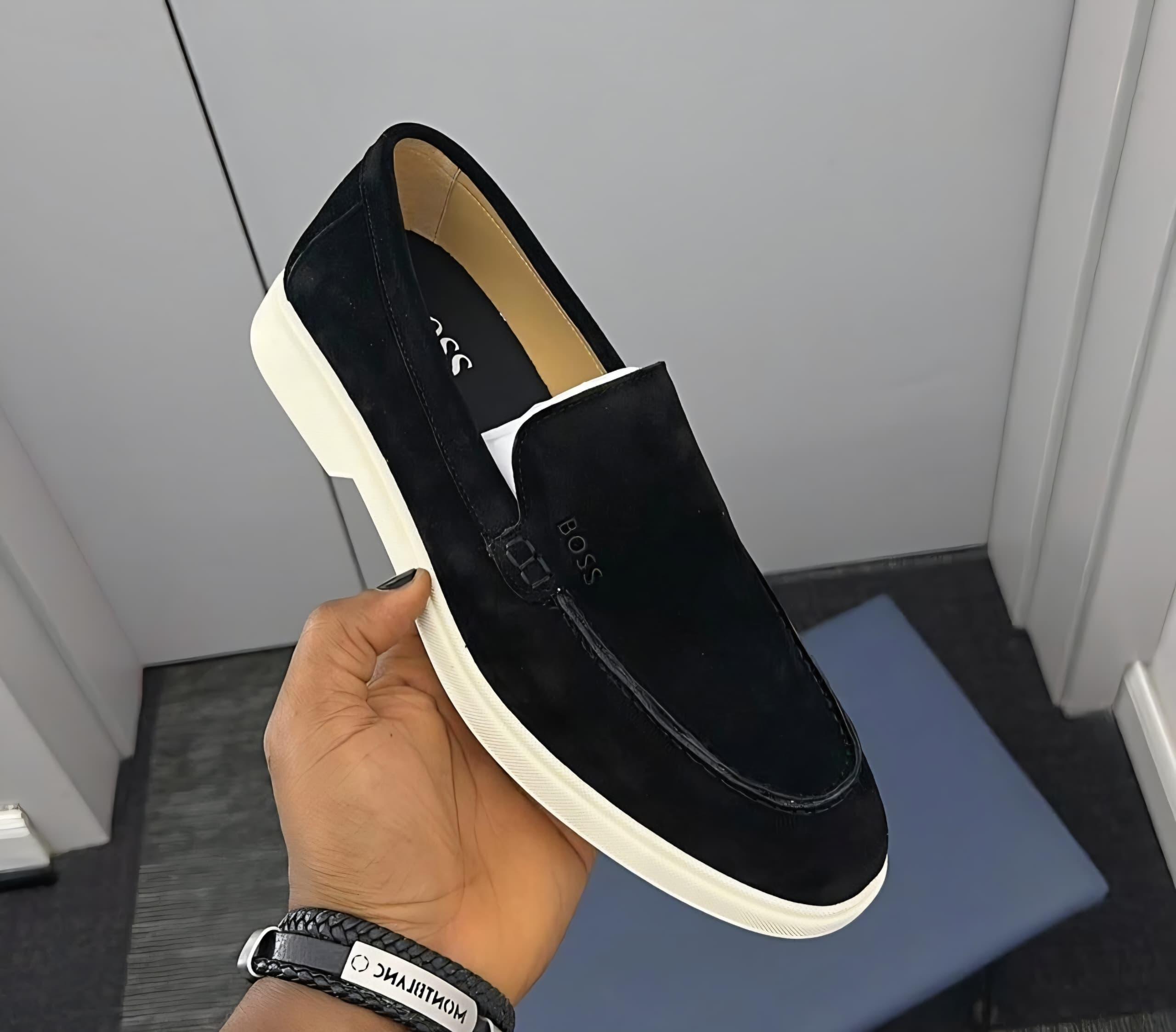 Men's Luxury Suede Loafers – Premium Dark Brown Slip-On Casual Shoes, Comfort Walking Flats with Contrast Sole, Elegant Driving Moccasins for Business Casual & Streetwear 2