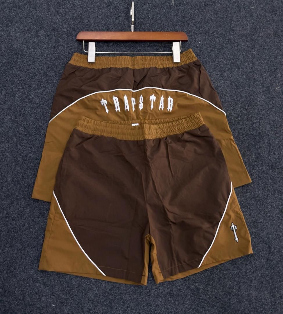 Trapstar Arch Panel Shorts (Brown/Tan)