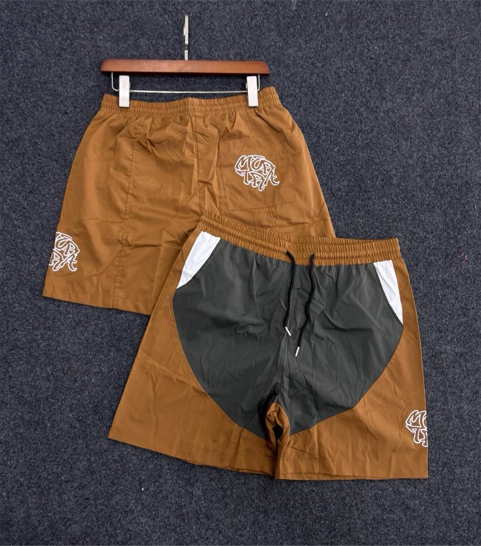 Corteiz Muay Thai Style Shorts (Tan/Dark Grey)