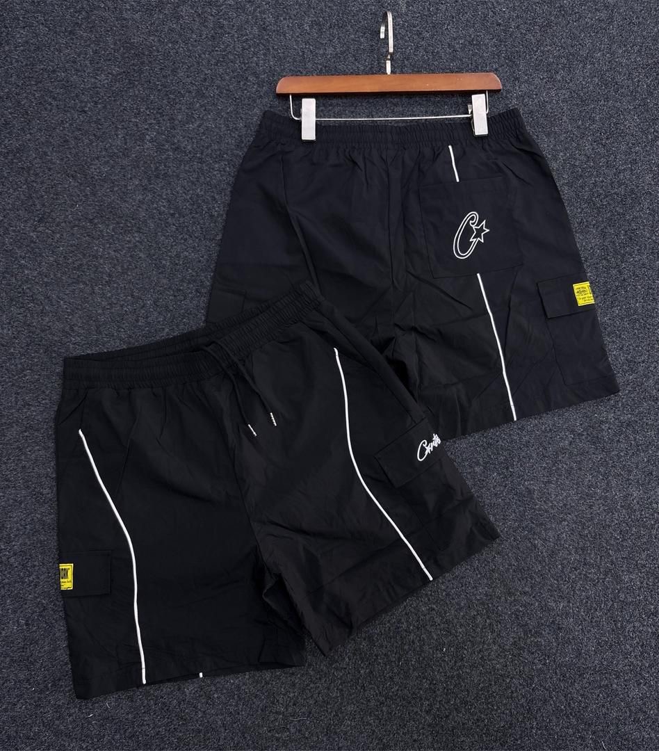 Corteiz Cargo Track Shorts (Black)