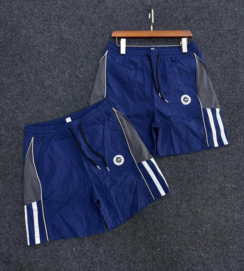 Trapstar Decoded Stripe Shorts (Navy Blue)