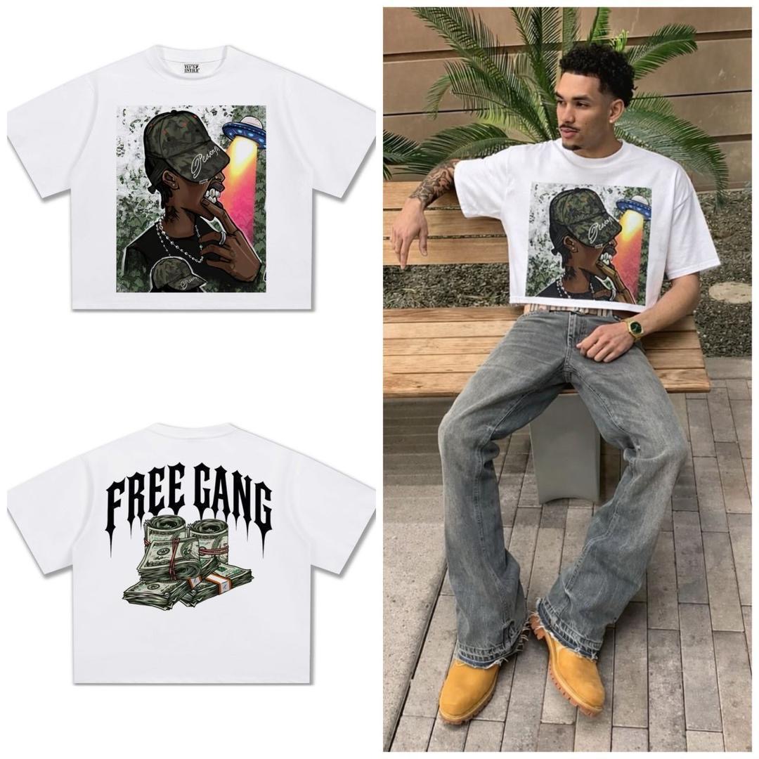 Free Gang" UFO & Cash Boxy T-Shirt
