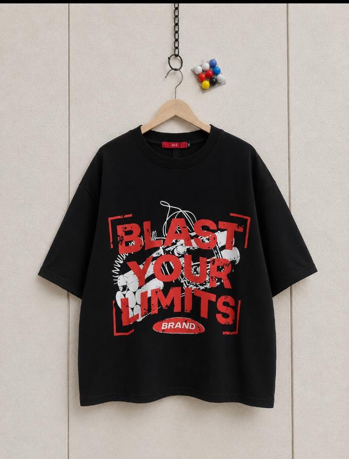 Blast Your Limits" Distressed T-Shirt