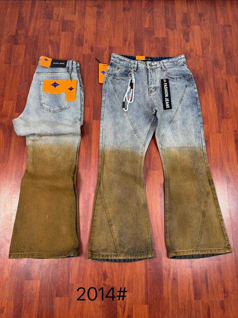 Laser-Etched All-Over Monogram Jeans