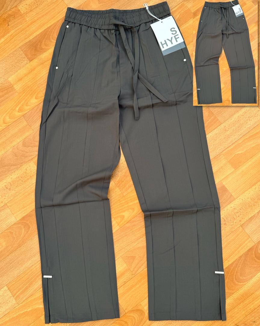 Deep Espresso Brown Snap Trousers
