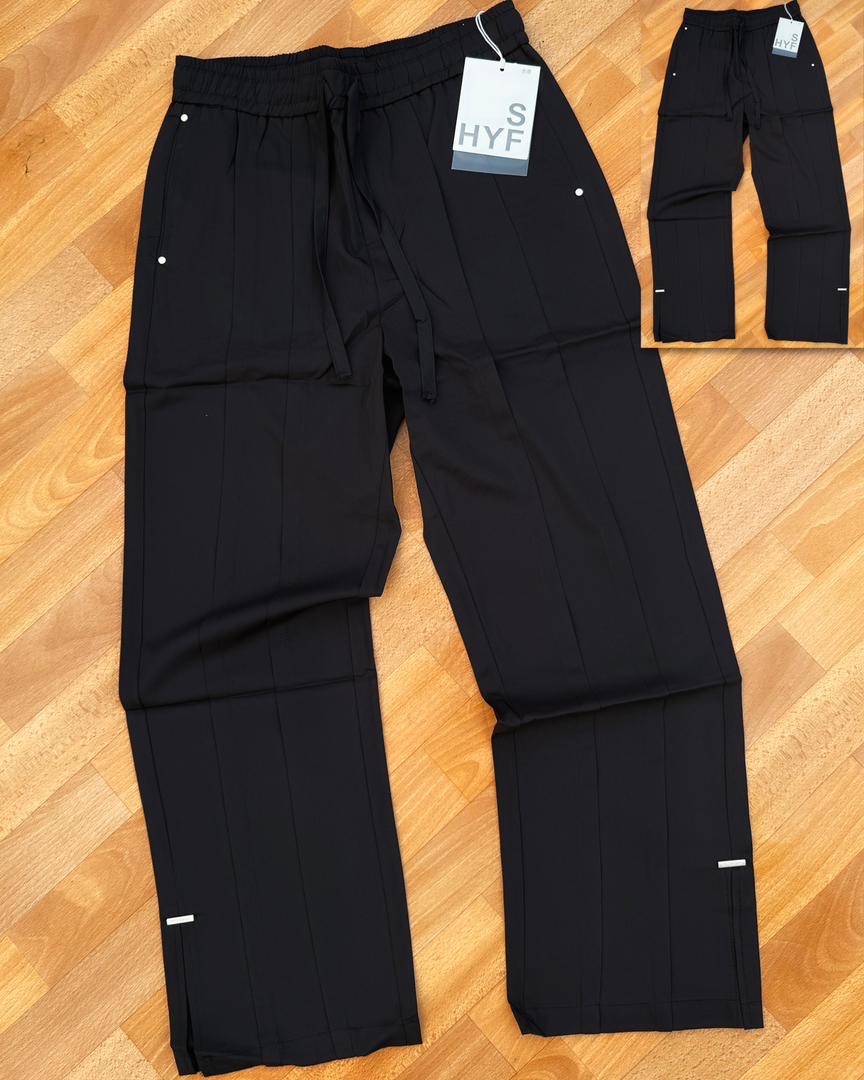 Dusty Mauve Paneled Streetwear Trousers