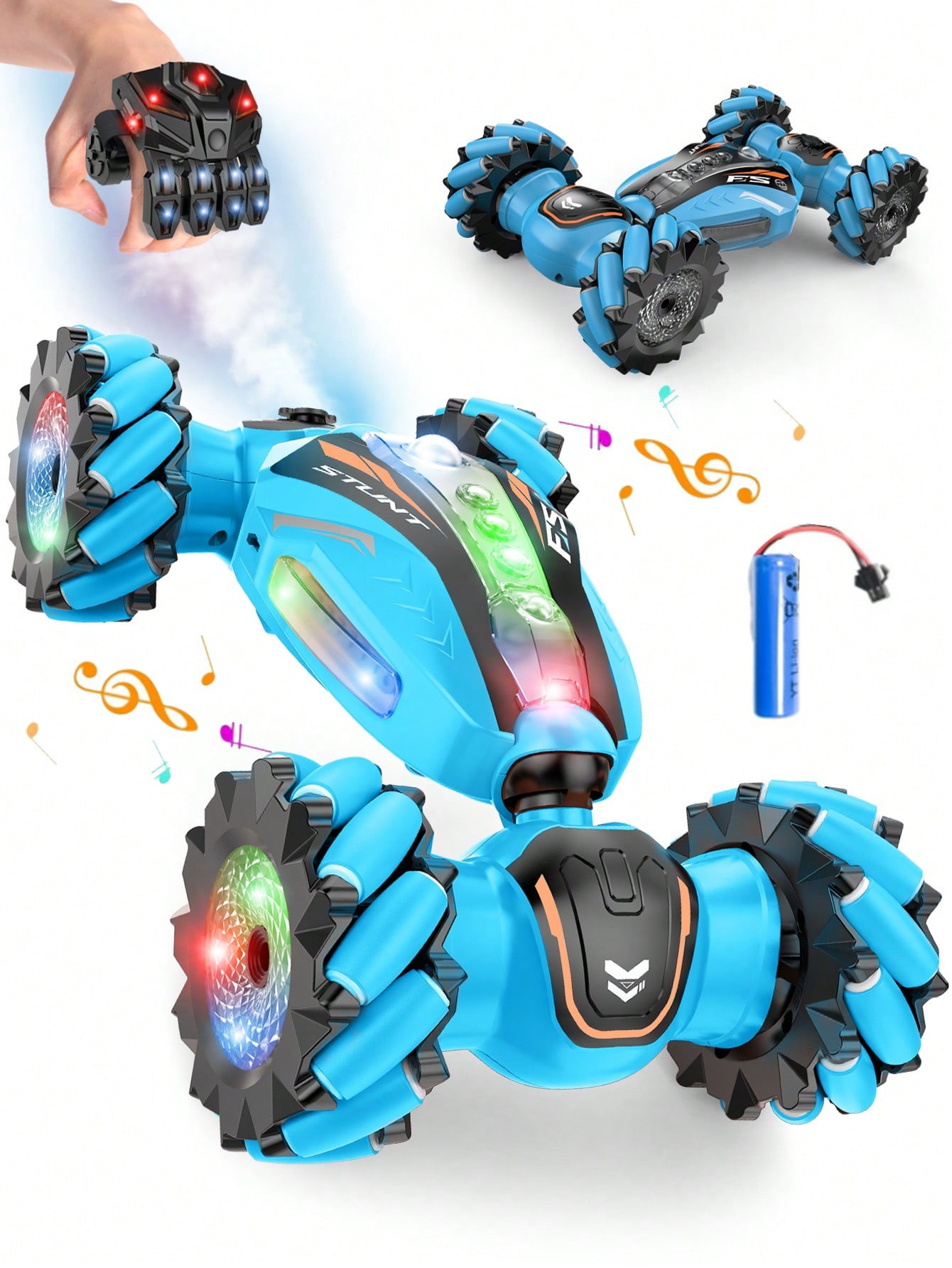 Dual-Control Gesture Sensing RC Twist Car