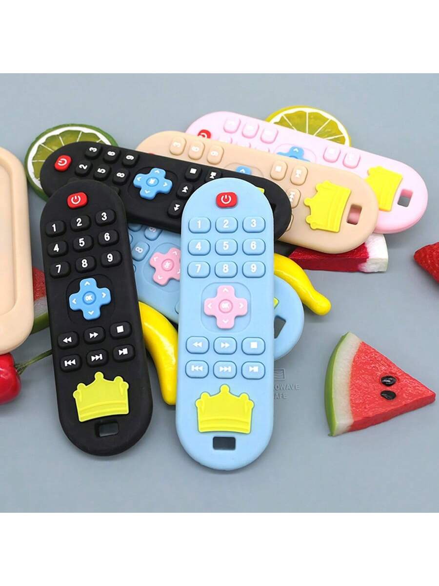 Crown-Accent Silicone Teething Remotes