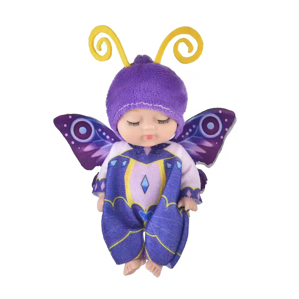 Sleeping Baby Doll in Purple Butterfly Costume
