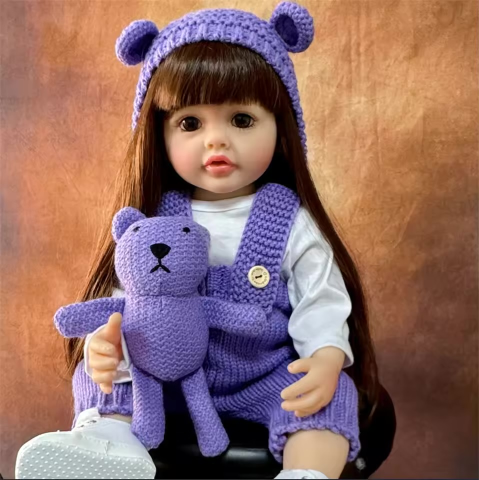 Sleeping Baby Doll in Pink Mouse Plush Romper