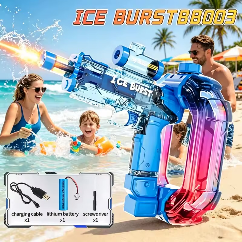 Ice Burst BB003" Transparent Electric Water Blaster