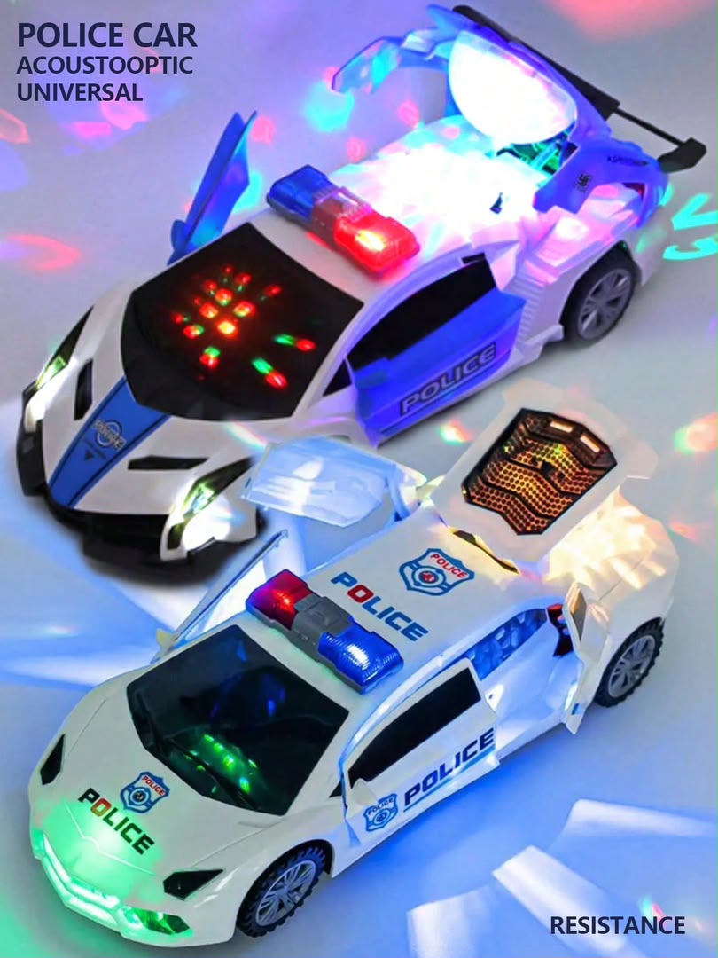 Acoustooptic Universal" Light-Up Toy Police Car Set
