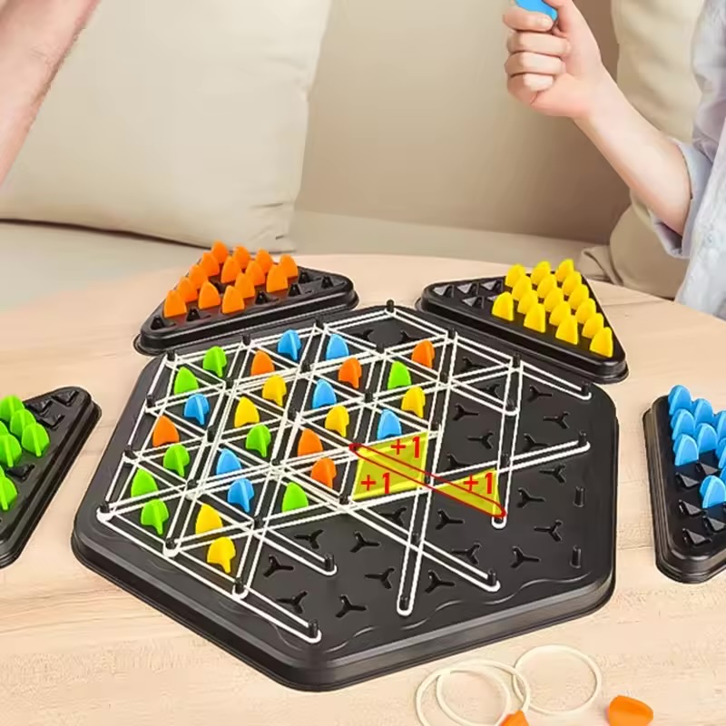 Hexagonal Rubber Band Triangle Territory Board Game