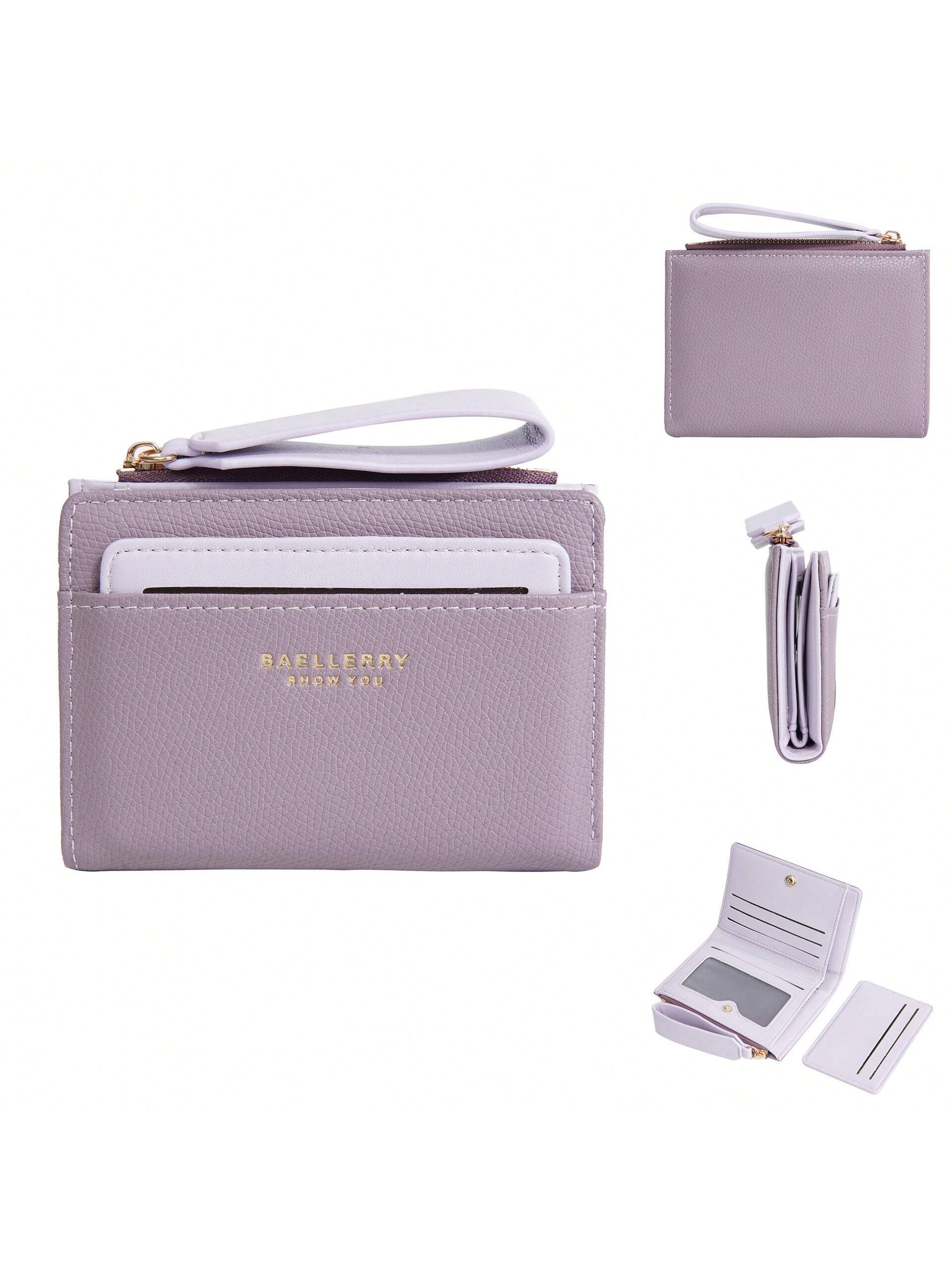 BAELLERRY" Lilac Multi-Card Small Wallet with Wristlet