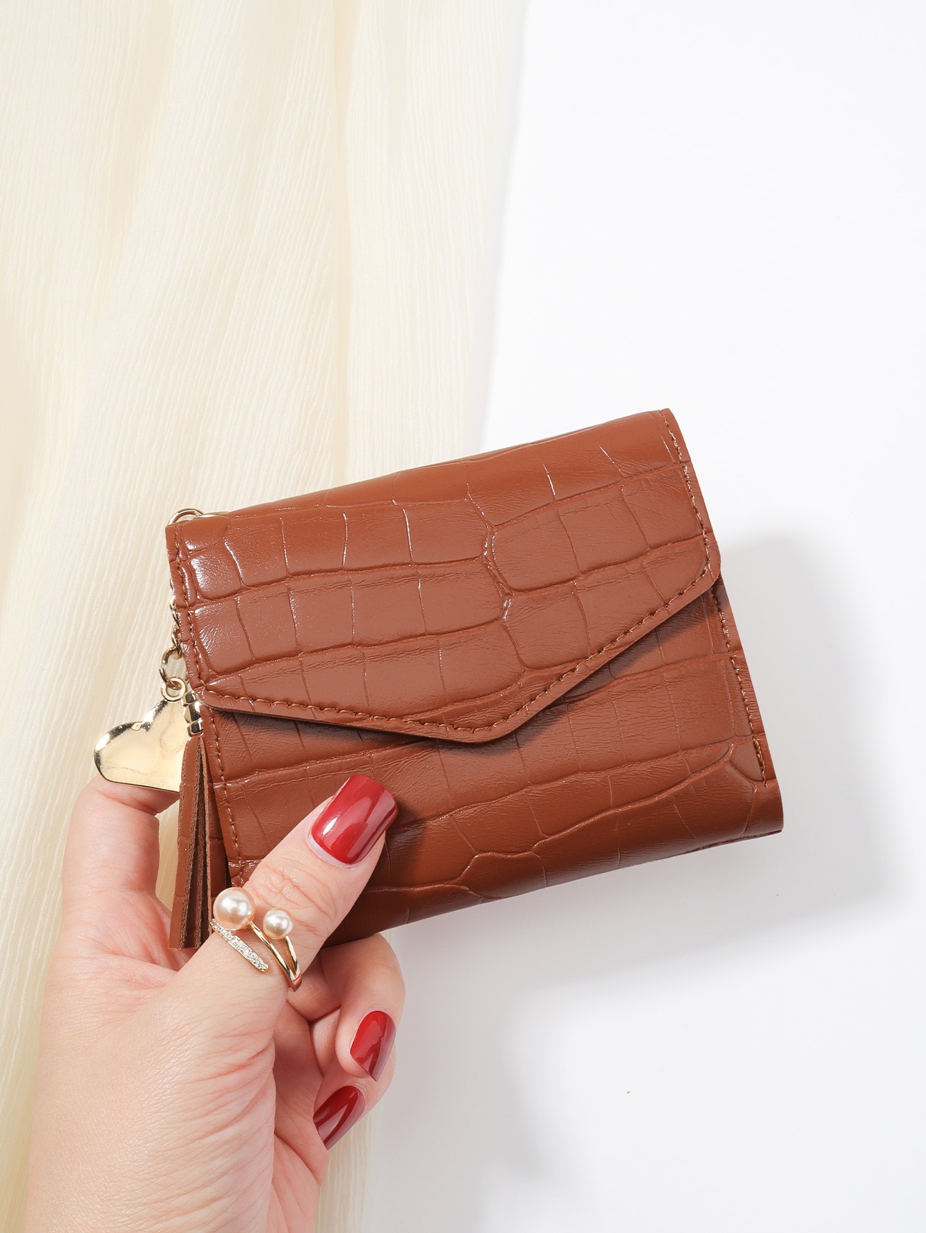 Quilted Diamond Double-Zip Wallet