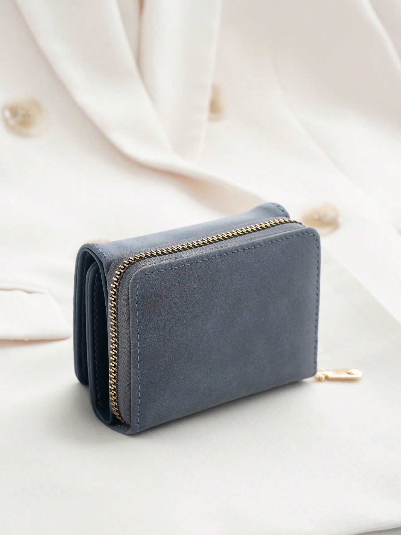 Nubuck Tri-Fold Coin Purse