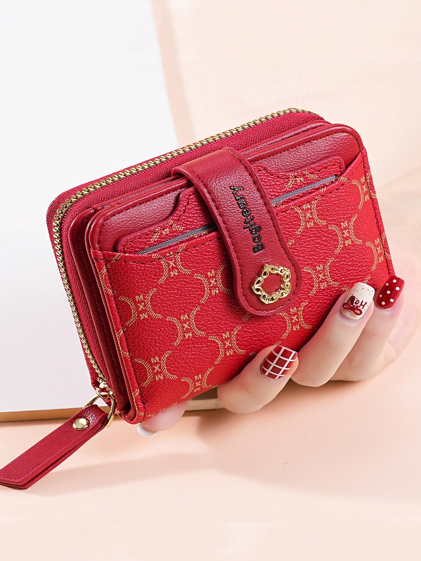 Multi-Slot Pebbled Tab Wallet