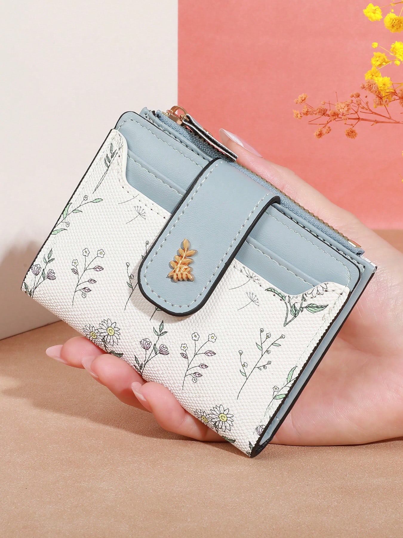 Compact Floral Bifold