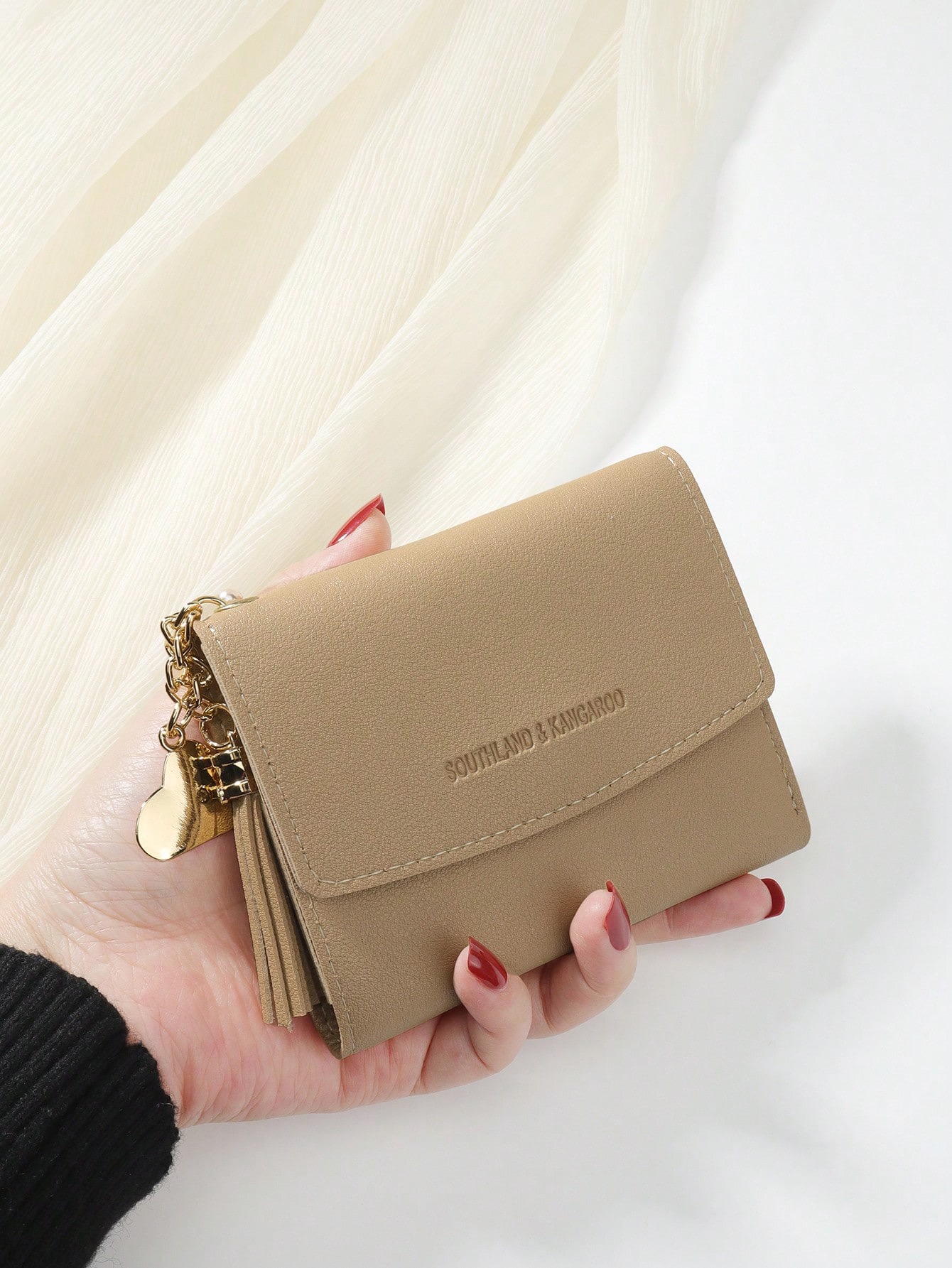 Southland & Kangaroo Compact Trifold - Taupe