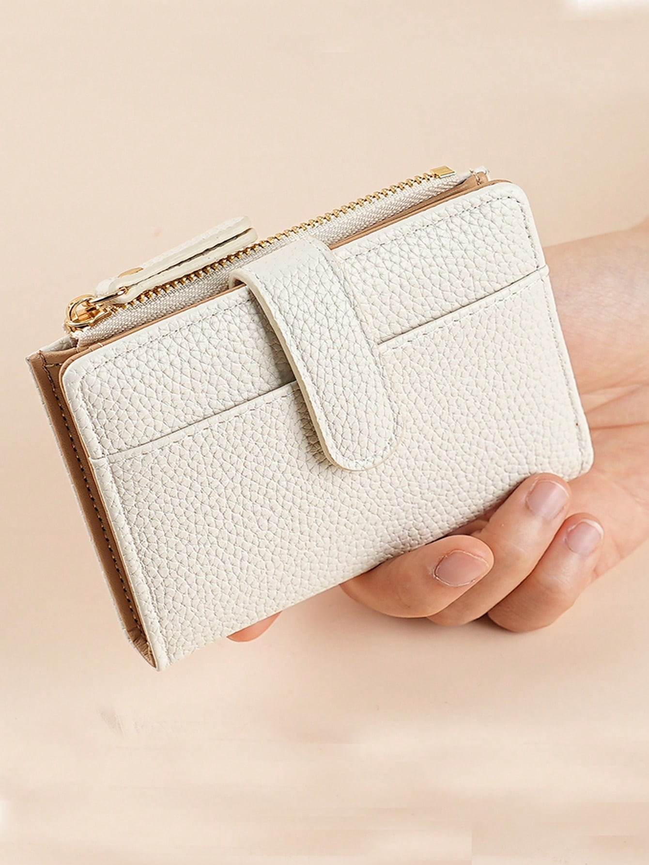 Long Color-Blocked Clutch Wallet