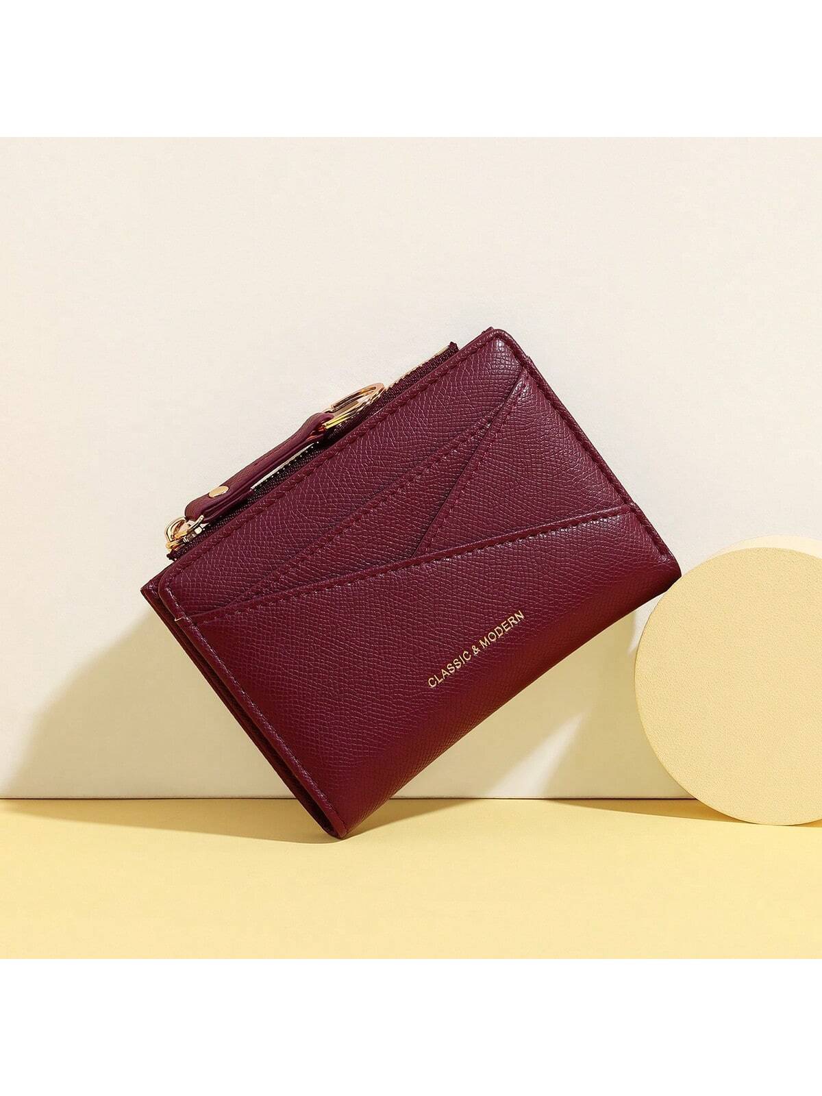 Sleek Minimalist Card Wallet (Burgundy)