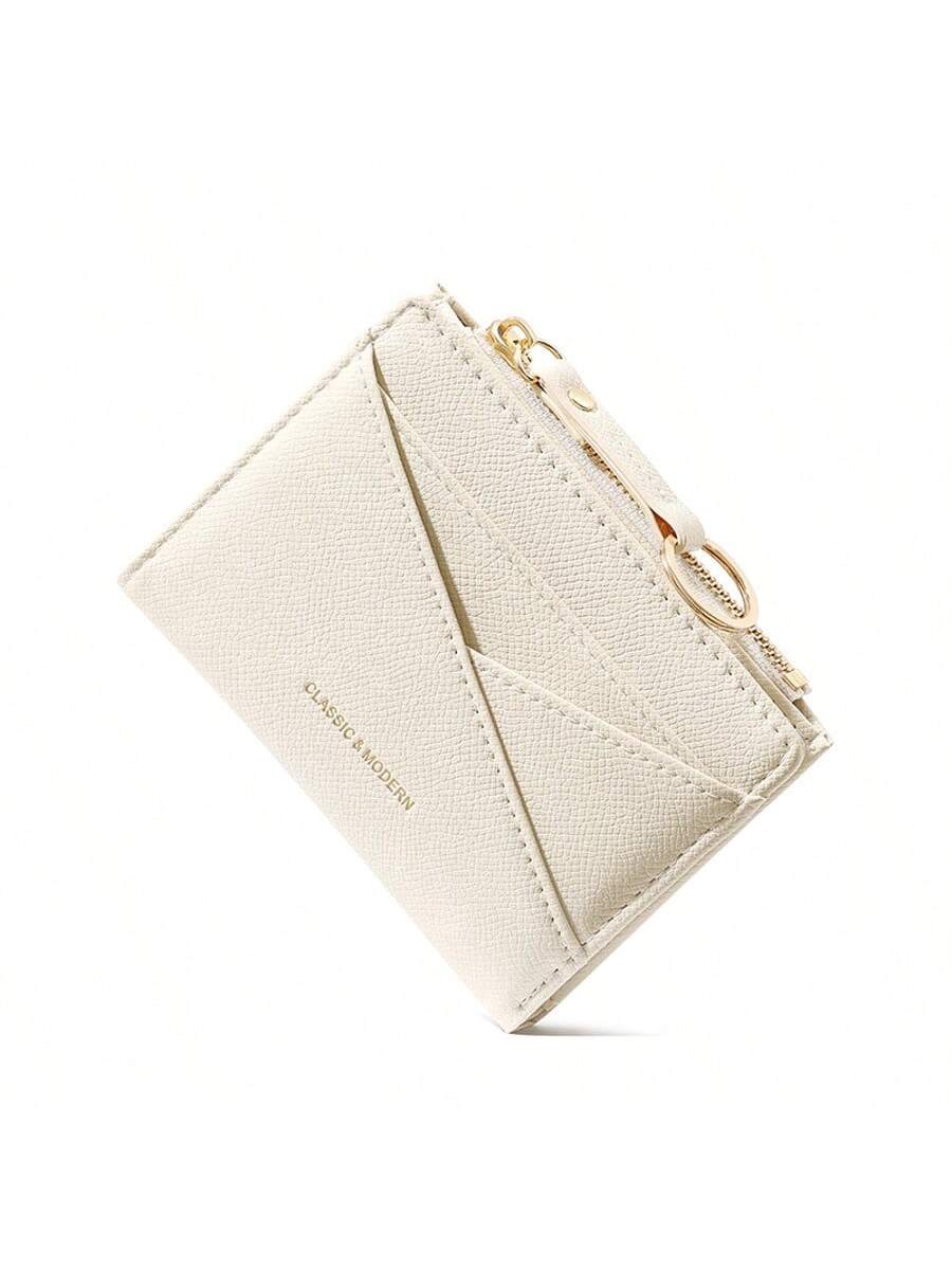 Sleek Minimalist Card Wallet (Cream/Off-White)
