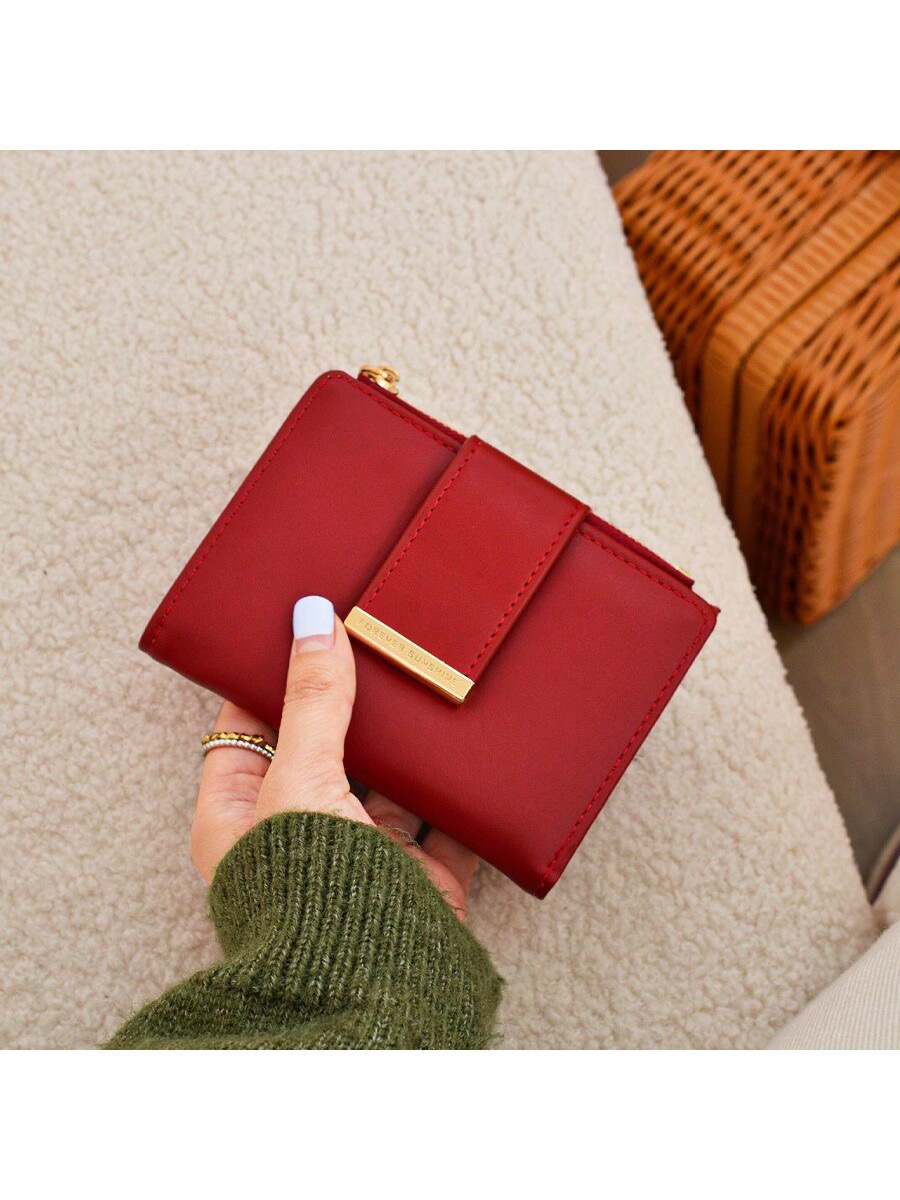 Forever Sunshine" Minimalist Red Wallet