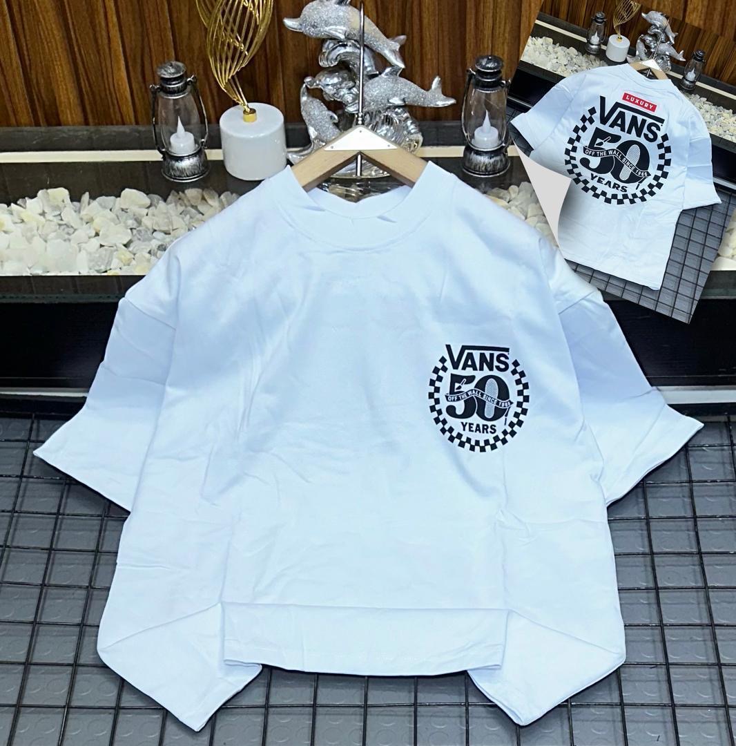 Vans 50 Years Anniversay Checkered Graphic Tee – Off-White