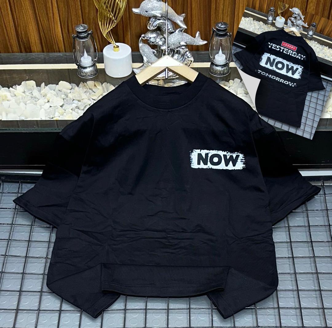 Yesterday, Now, Tomorrow" Temporal Statement Tee – Matte Black