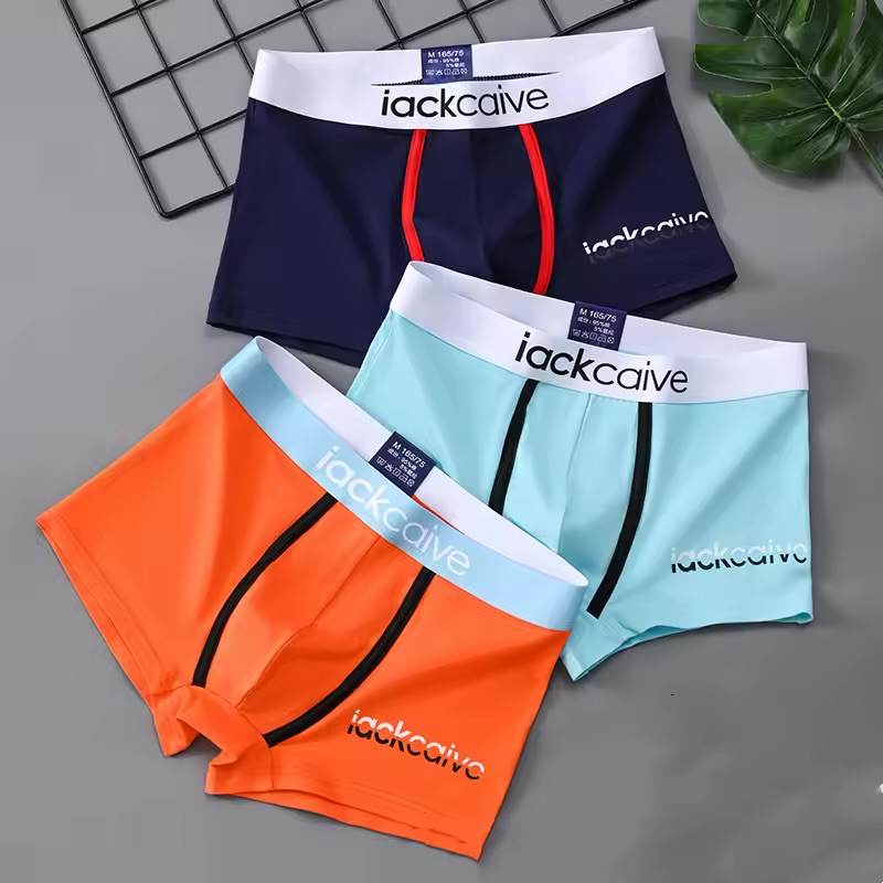 Men's Vibrant Contrast-Trim Boxer Briefs – Soft Stretch Mid-Rise Trunk Underwear Pack with Graphic Branding