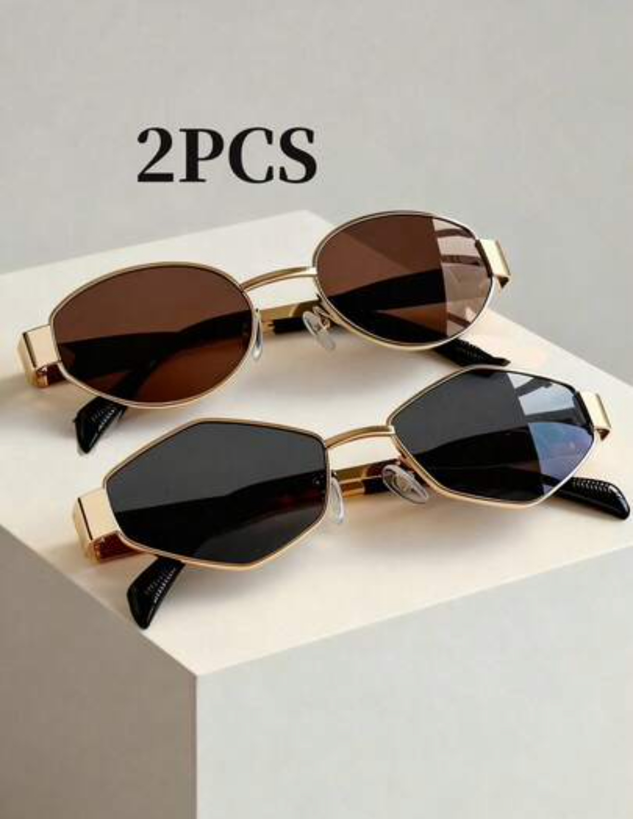 Nineties-Infused Thick-Rimmed Oval Sunglasses