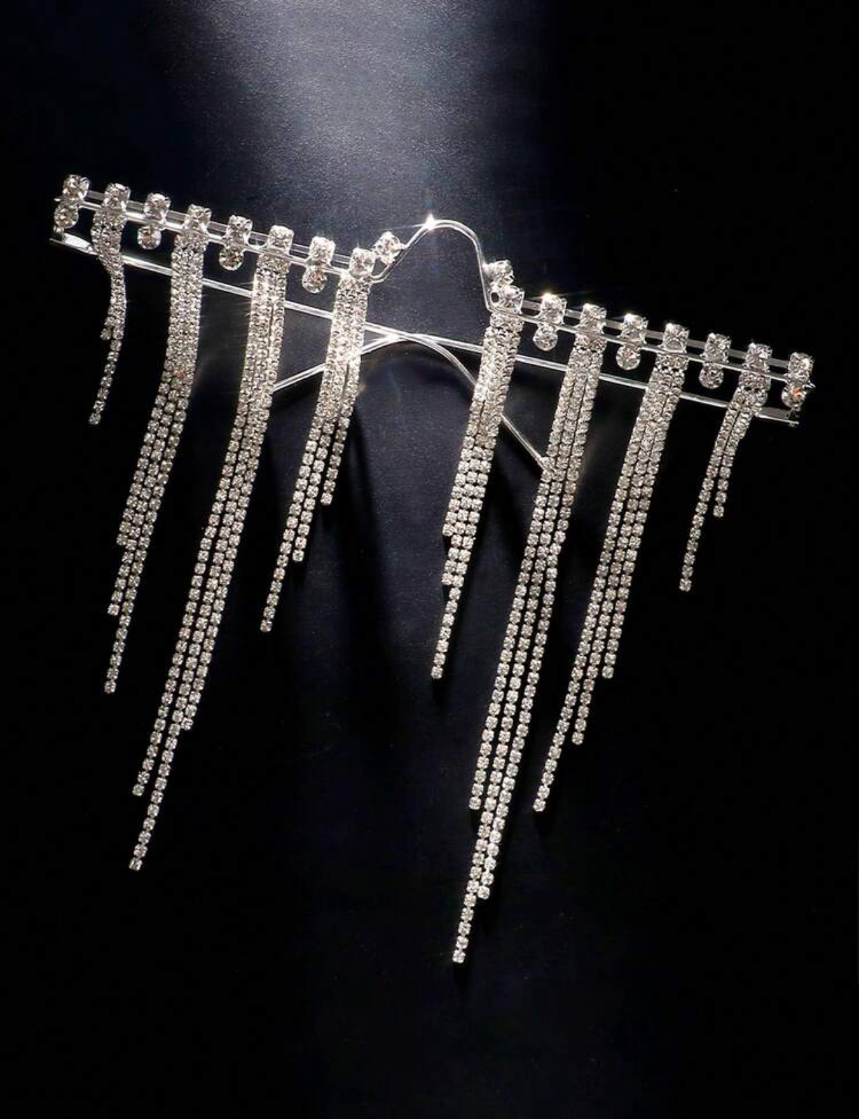 Garde Crystal-Encrusted Horizontal Bar Glasses with Cascade Fringe 2