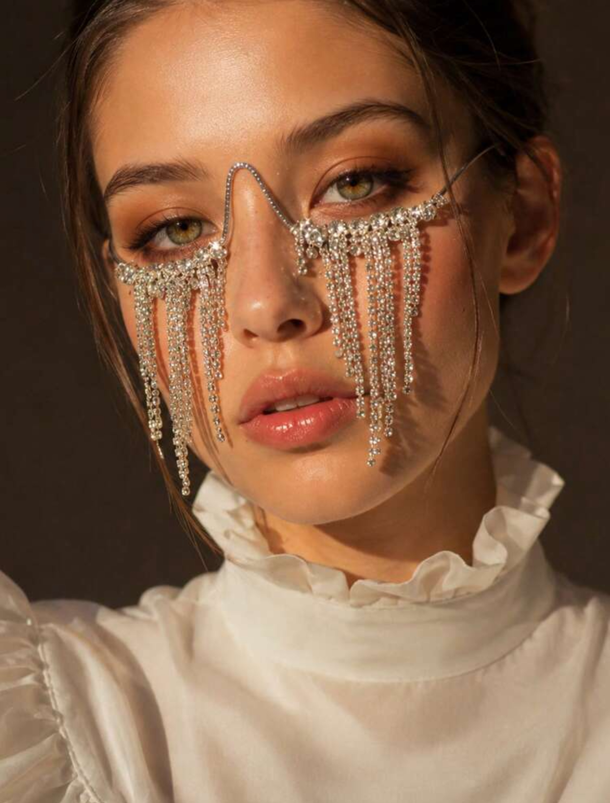 Garde Crystal-Encrusted Horizontal Bar Glasses with Cascade Fringe 3