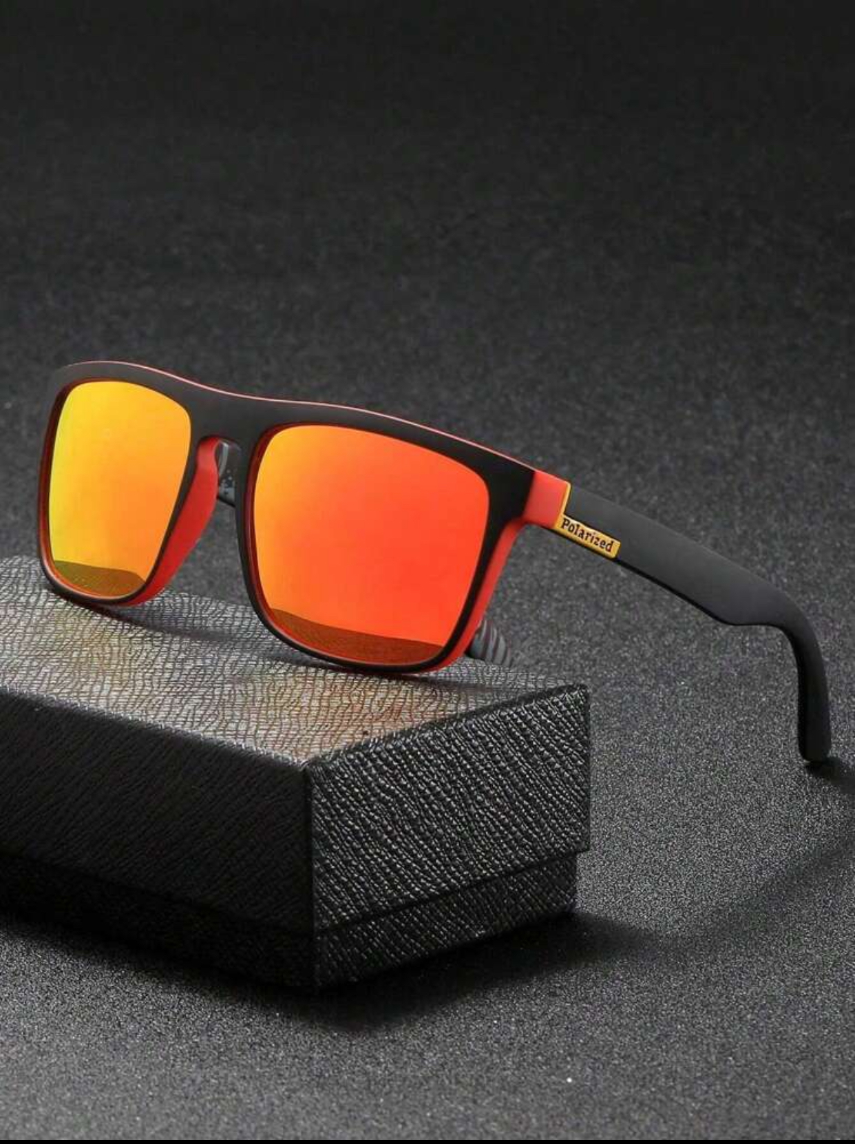 Minimalist Matte Black Injection-Molded Square Sunglasses with Polarized Lenses 3
