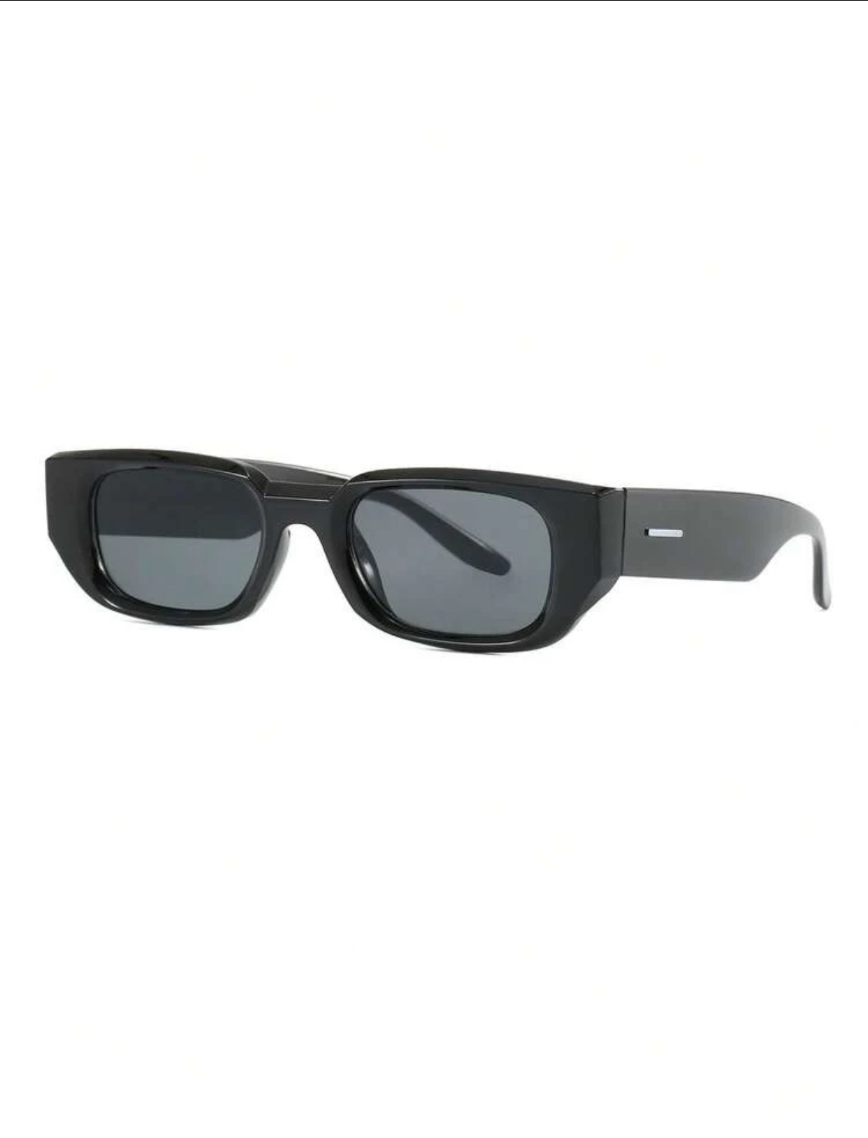 Streetwear Low-Profile Narrow Rectangular Sunglasses with Warm Amber Lenses 2