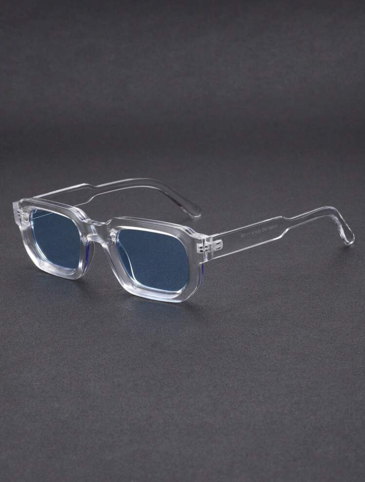 Contemporary Block-Frame Square Optical Glasses in High-Gloss Black 3